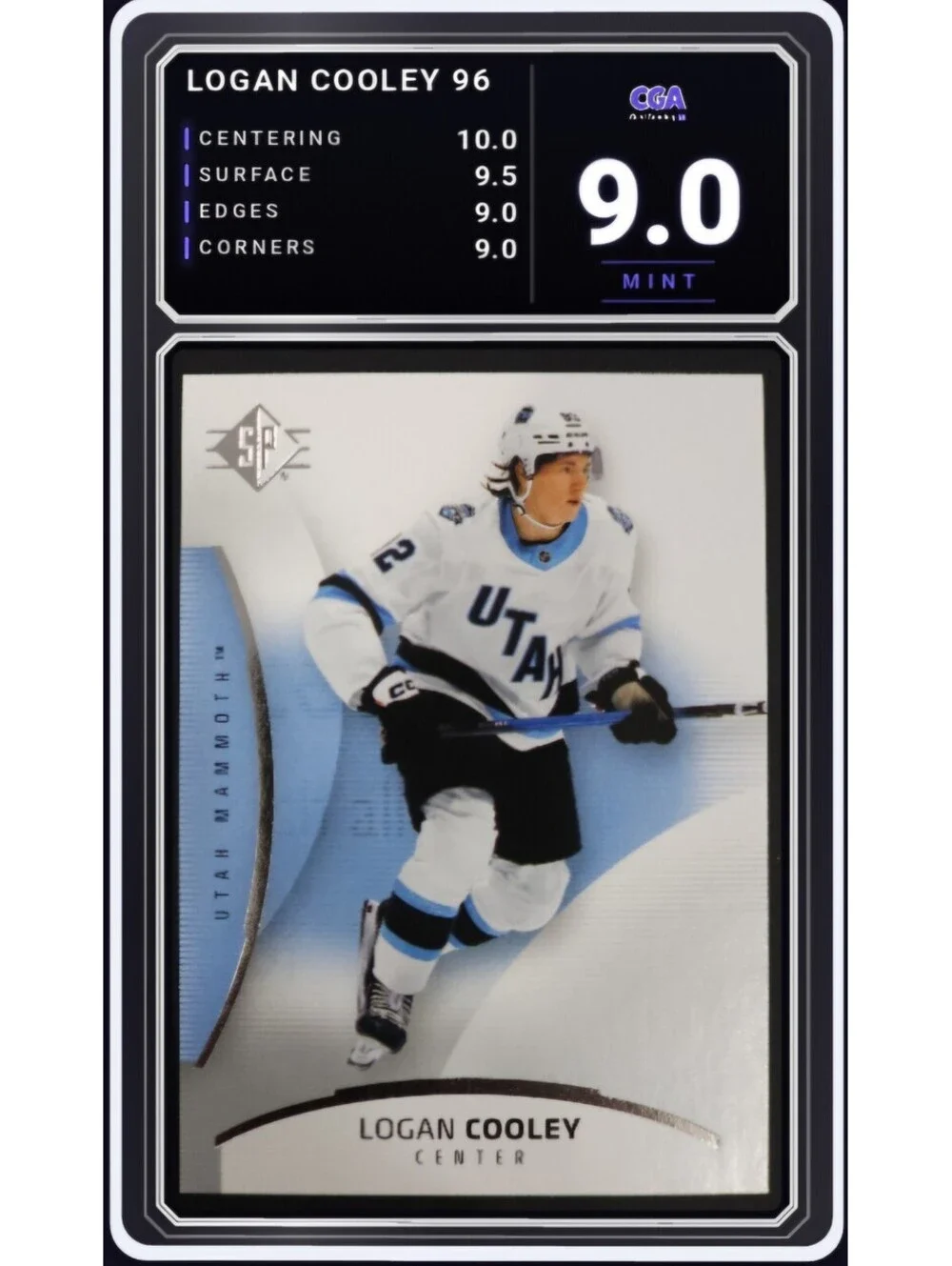 2025-26 SP Upper Deck #96 Logan Cooley Utah Mammoth NHL - CGA 9.0 Digital Grade